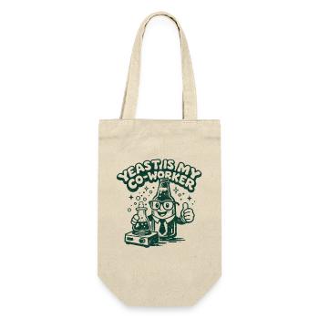 La levure est mon collègue | Humour de brasseur - Sac à bouteille - nature - Devant