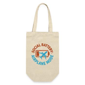 Social Battery Empty | Travel introvert - Gift Bag for Bottles - nature - Front