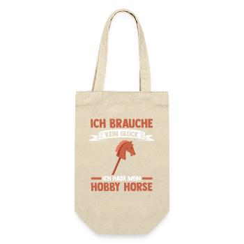 Steckenpferd Hobbyhorse Hobby Horsing - Geschenkbeutel für Flaschen - Natur - Vorne