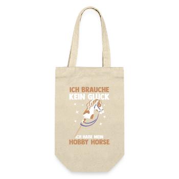 Steckenpferd Hobbyhorse Hobby Horsing - Geschenkbeutel für Flaschen - Natur - Vorne