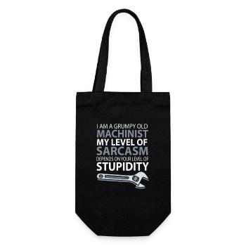 Locksmith Mechanic Mechanical Engineering CNC - Gift Bag for Bottles - black - Front