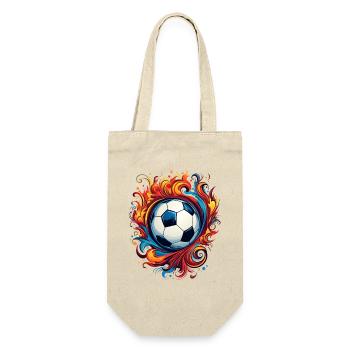Fußball Football Ball Spieler Unterstützer Mannschaftssport - Geschenkbeutel für Flaschen - Natur - Vorne