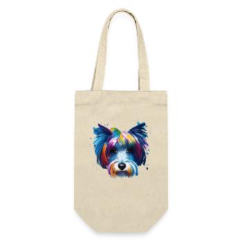 Portrait de chien havanais Art abstrait splash art - Sac à bouteille - nature - Devant
