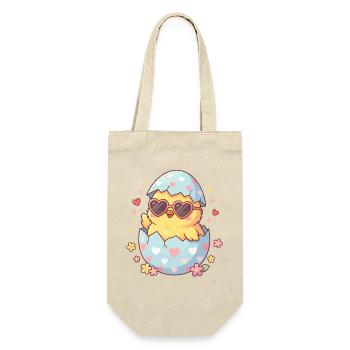 Heart-Egg Chick with Heart Glasses - Gift Bag for Bottles - nature - Front