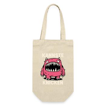 KANNSTE KNICKEN Monster Graphic - Geschenkbeutel für Flaschen - Natur - Vorne