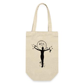 Gymnastikreifen Reifen Rhythmische Sportgymnastik - Geschenkbeutel für Flaschen - Natur - Vorne