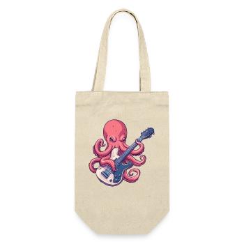 Octopus Guitar Rock - Sac à bouteille - nature - Devant