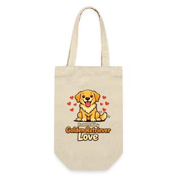 Powered by Golden Retriever Love Dog Lover - Gift Bag for Bottles - nature - Front