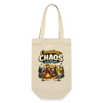 Camping Chaos mit Papa für Vater Sohn Abenteuer - Geschenkbeutel für Flaschen - Natur - Vorne