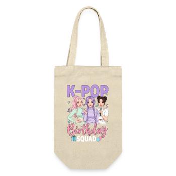 K Pop Birthday Squad - Geschenkbeutel für Flaschen - Natur - Vorne