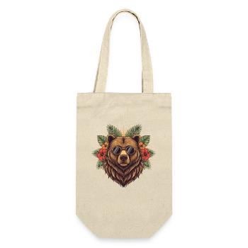 Sun bear in tropical style - Gift Bag for Bottles - nature - Front