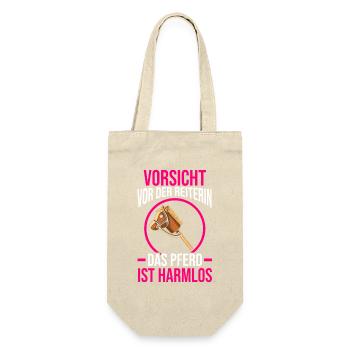 Steckenpferd Hobbyhorse Hobby Horsing - Geschenkbeutel für Flaschen - Natur - Vorne
