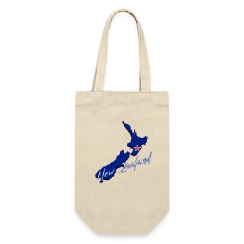 Carte avec le drapeau de la Nouvelle-Zélande - Sac à bouteille - nature - Devant