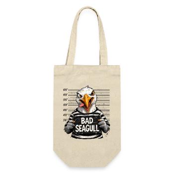 Evil Seagull Saying North German Humor - Gift Bag for Bottles - nature - Front