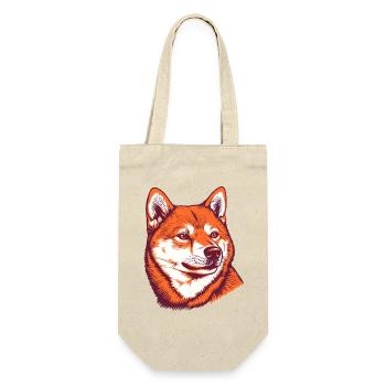 Shiba Inu Portrait - Gift Bag for Bottles - nature - Front