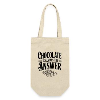 Le chocolat est toujours la solution - Sac à bouteille - nature - Devant