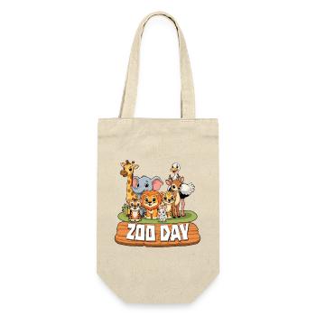 Tiere Zoo Party Dschungel Zoo Geburtstag Zoo Tag - Geschenkbeutel für Flaschen - Natur - Vorne