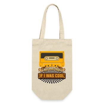 Retro Cassette Tape Funny Quote Design - Geschenkbeutel für Flaschen - Natur - Vorne