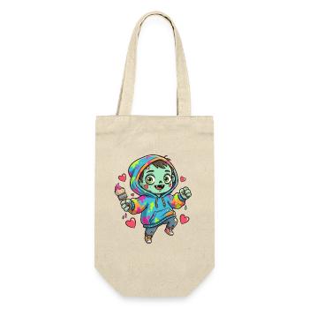 Colorful Zombie Hoodie Motif - Gift Bag for Bottles - nature - Front