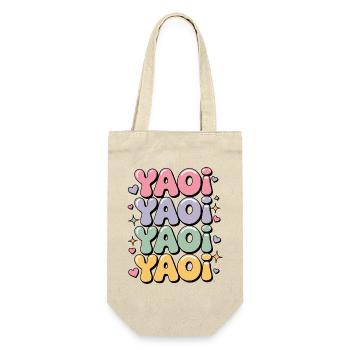 Colorful bubble letters lettering Yaoi. - Gift Bag for Bottles - nature - Front