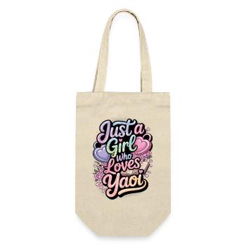Nur ein Mädchen, das Yaoi liebt. - Geschenkbeutel für Flaschen - Natur - Vorne