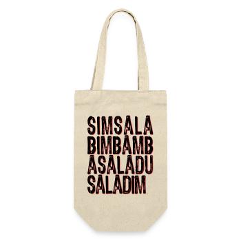 Simsalabimbambasaladusaladim - Geschenkbeutel für Flaschen - Natur - Vorne