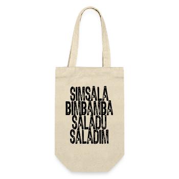 Simsalabimbambasaladusaladim - Geschenkbeutel für Flaschen - Natur - Vorne