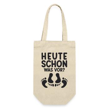 Heute schon was vor Sex Humor Paar Fun - Geschenkbeutel für Flaschen - Natur - Vorne