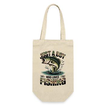 Fishing Angler Boy Fishing Fishing Saying Kids - Gift Bag for Bottles - nature - Front