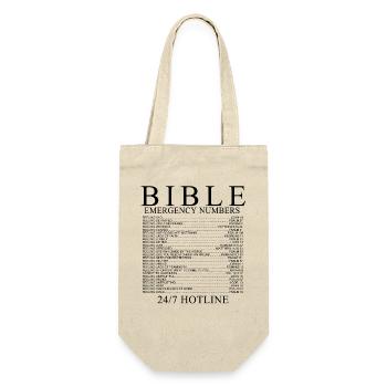 Bible Emergency Numbers Shirt - Gift Bag for Bottles - nature - Front