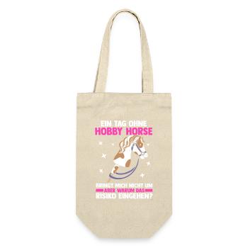 Steckenpferd Hobbyhorse Hobby Horsing - Geschenkbeutel für Flaschen - Natur - Vorne