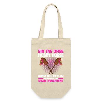 Steckenpferd Hobbyhorse Hobby Horsing - Geschenkbeutel für Flaschen - Natur - Vorne