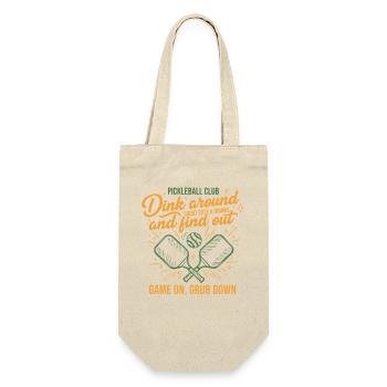 Pickleball Player Love Pickleball Court Paddles - Gift Bag for Bottles - nature - Front