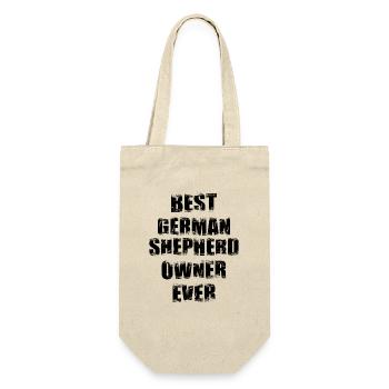 Bester Schäferhund Besitzer - Geschenkbeutel für Flaschen - Natur - Vorne