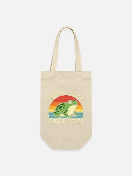 Weltbester Froschfänger - Geschenkbeutel für Flaschen - Natur