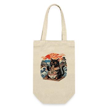 Cat Eat Noodle: Amour des Chats Gourmands - Sac à bouteille - nature - Devant