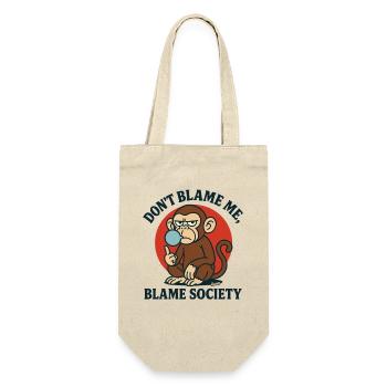T-shirt de la Société du Singe qui blâme le Singe - Sac à bouteille - nature - Devant