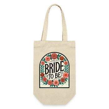 Bride To Be Floral Sign - Gift Bag for Bottles - nature - Front