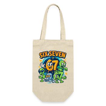 Six Seven 67 Italian Brainrot Nerd Humour Drôle - Sac à bouteille - nature - Devant