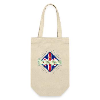 Birmingham Stadt UK Retro United Kingdom Souvenir - Geschenkbeutel für Flaschen - Natur - Vorne