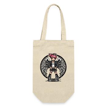 Punk Angel Rebel - Geschenkbeutel für Flaschen - Natur - Vorne
