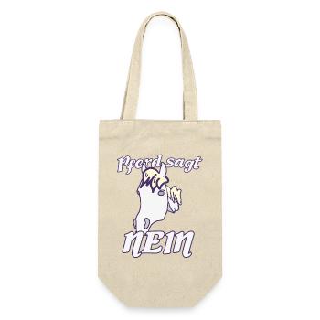 Norweger sagt Nein Lustiges freches Pferde  - Geschenkbeutel für Flaschen - Natur - Vorne