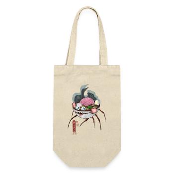 Scary Spider Ramen Bowl Funny Shirt - Gift Bag for Bottles - nature - Front