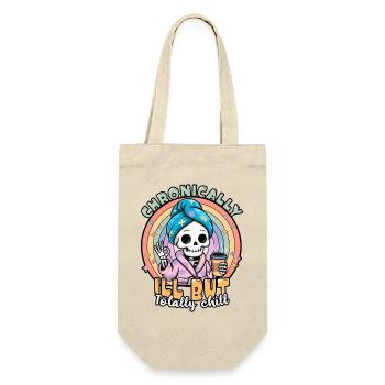 Fibromyalgia Awareness Chronically Ill Skeleton - Gift Bag for Bottles - nature - Front