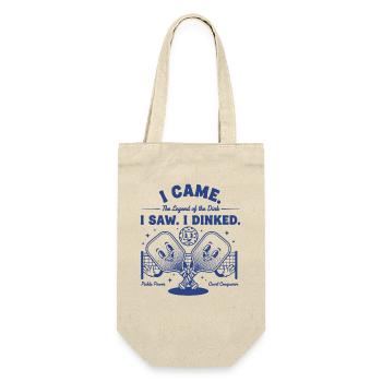Pickleball Funny Player I Came I Saw I Dinked - Gift Bag for Bottles - nature - Front