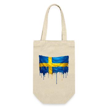 Sweden Flag Drop Art - Gift Bag for Bottles - nature - Front