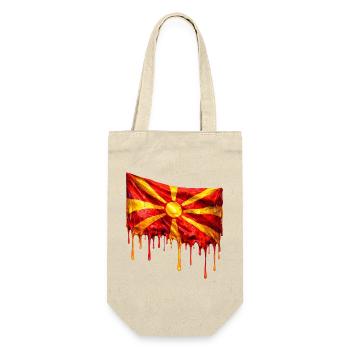 Macedonian Flag Drop - Gift Bag for Bottles - nature - Front
