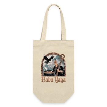  Baba Yaga Slawische Hexe Krähe Kessel Mythologie - Geschenkbeutel für Flaschen - Natur - Vorne