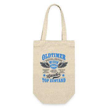 Oldtimer April 1966 - Geburtstag - Geschenk - Geschenkbeutel für Flaschen - Natur - Vorne