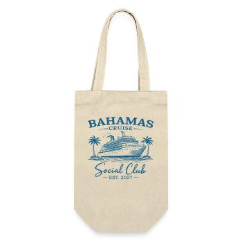 Bahamas Cruise Social Club Est 2027 - Geschenkbeutel für Flaschen - Natur - Vorne